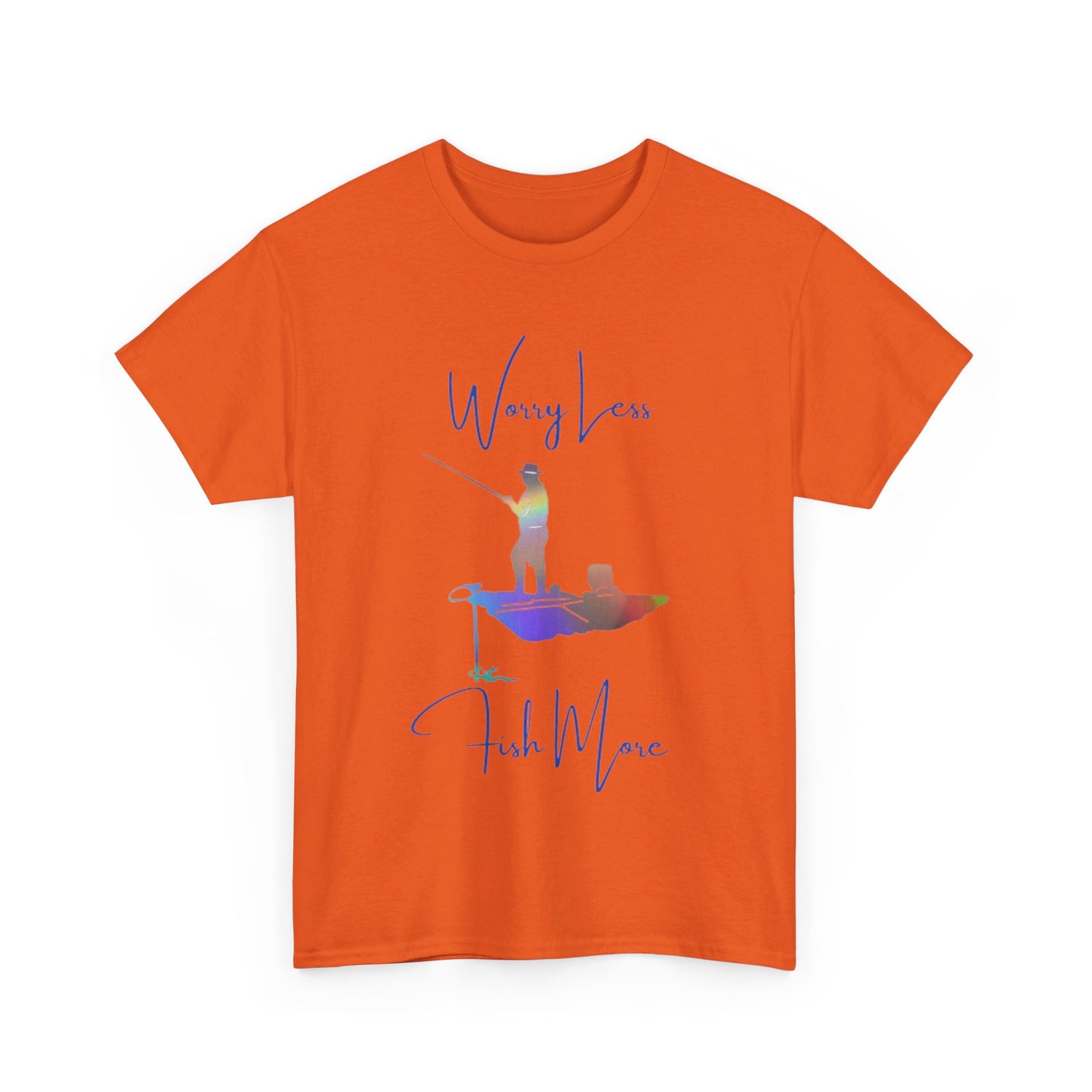 Worry less Fish more Heavy Cotton Tee