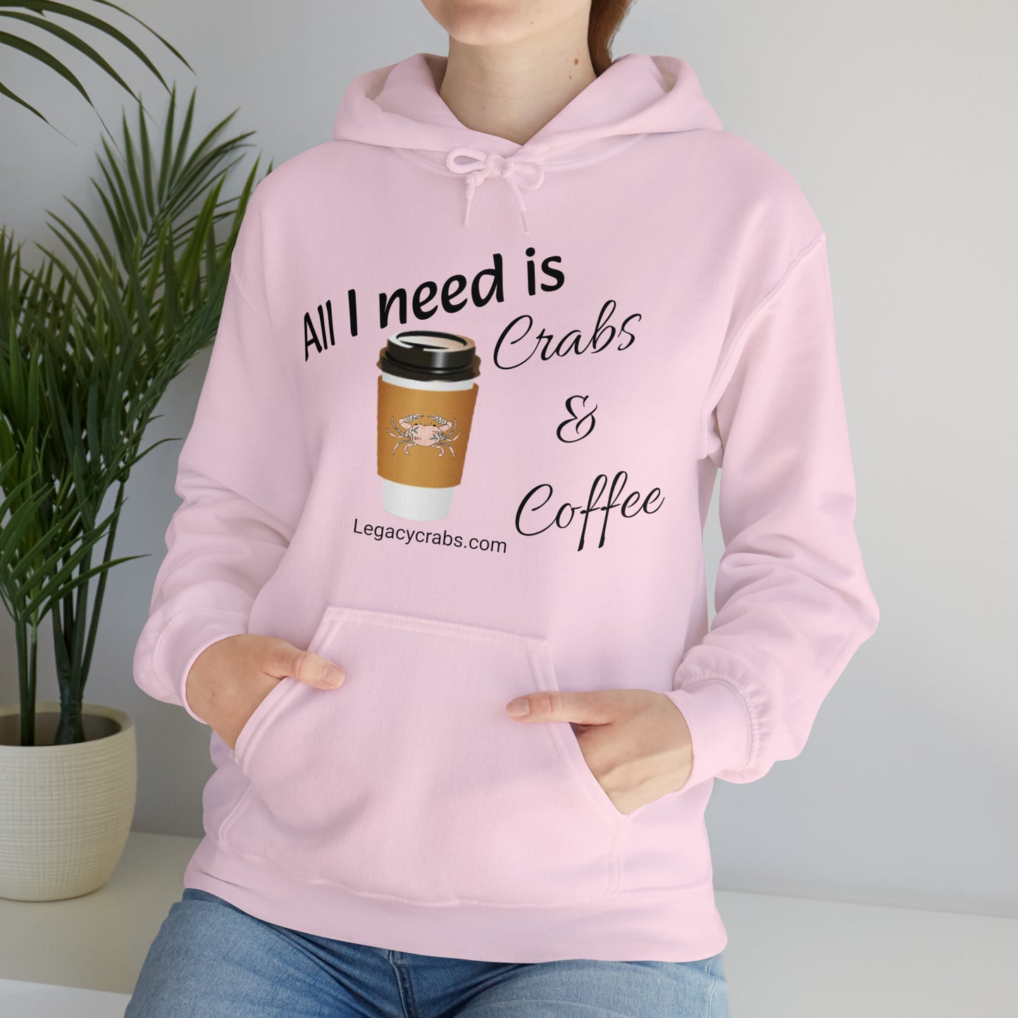 Crabs and Coffee Hooded Sweatshirt
