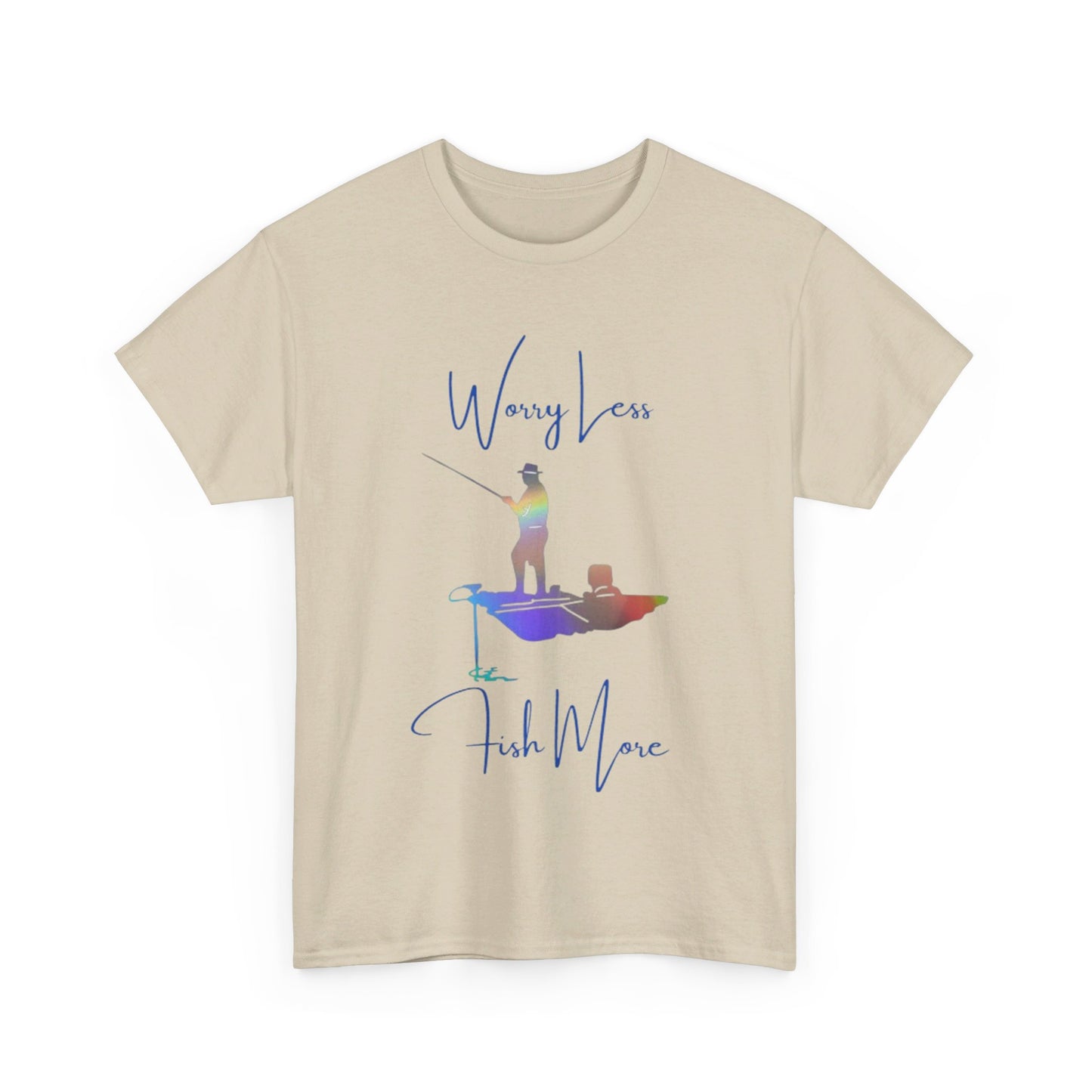 Worry less Fish more Heavy Cotton Tee