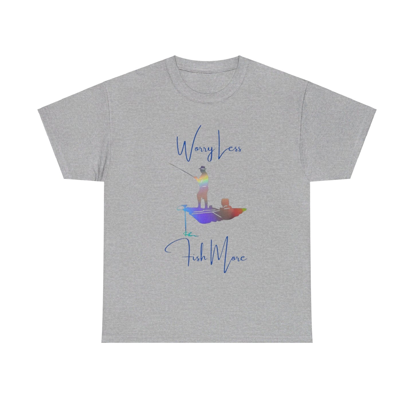 Worry less Fish more Heavy Cotton Tee