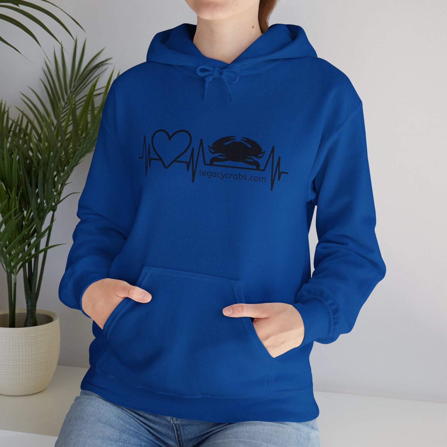 Heartbeat crab Unisex Heavy Blend™ Hooded Sweatshirt