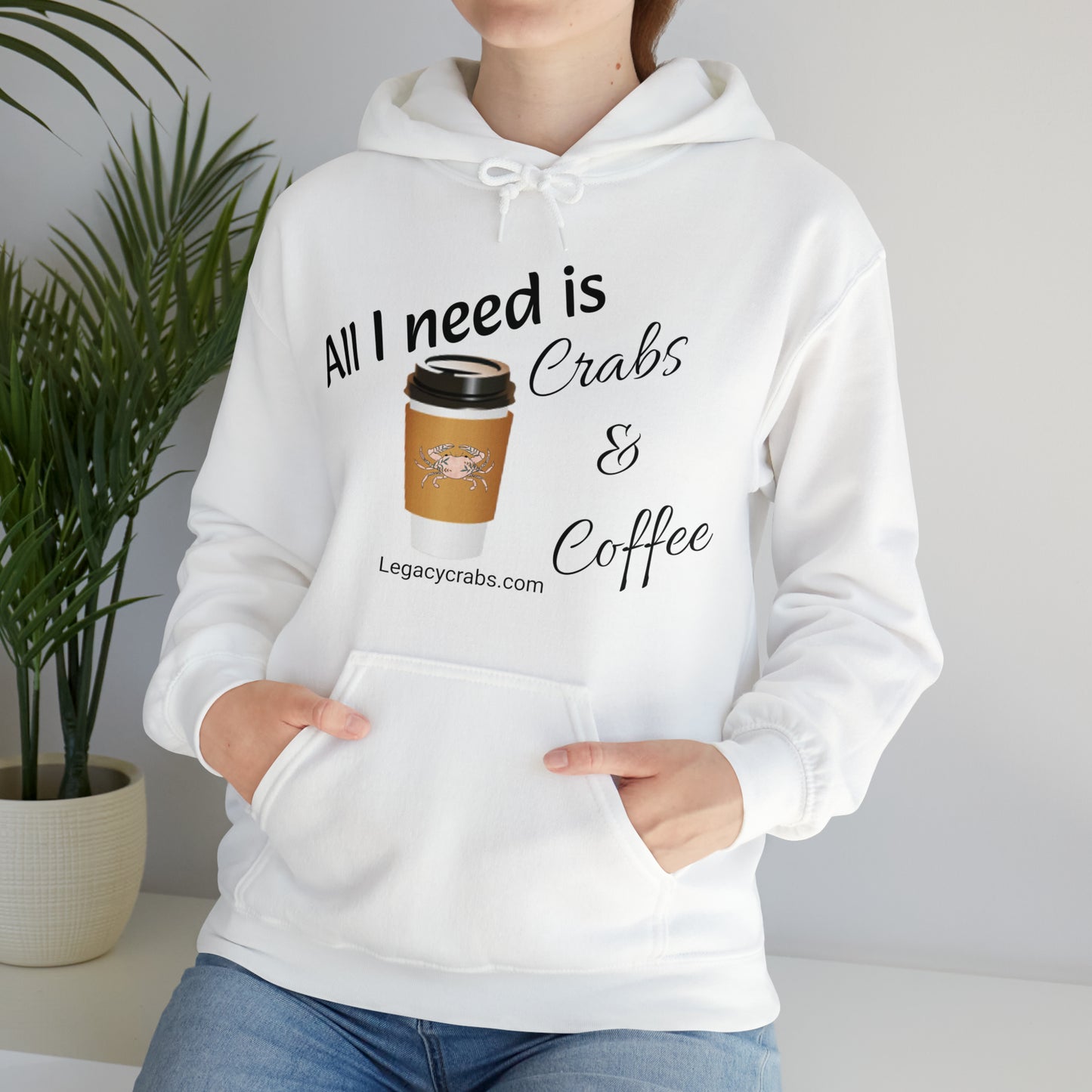 Crabs and Coffee Hooded Sweatshirt