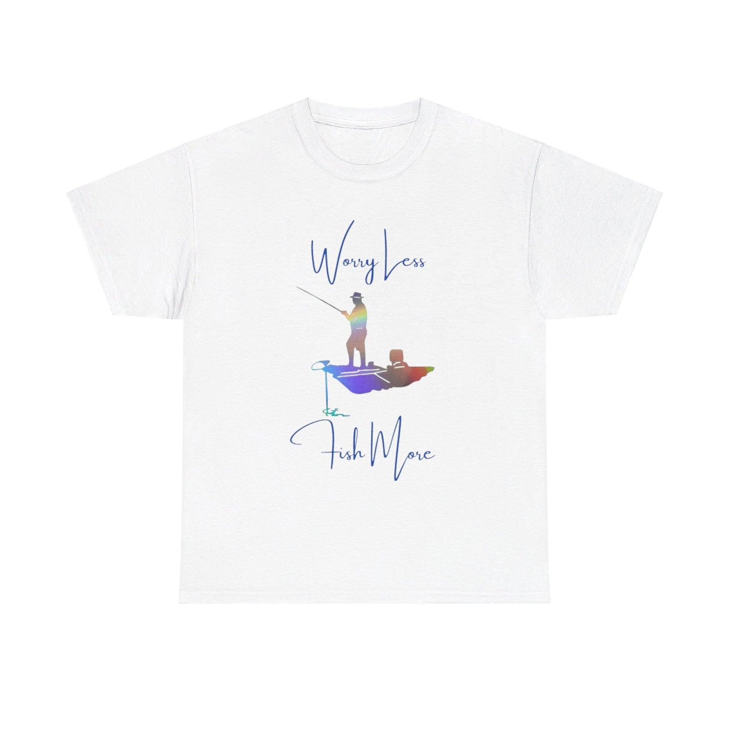 Worry less Fish more Heavy Cotton Tee