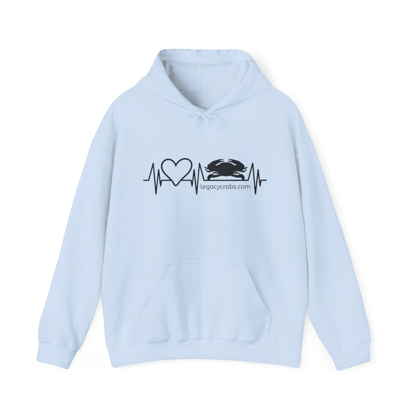 Heartbeat crab Unisex Heavy Blend™ Hooded Sweatshirt