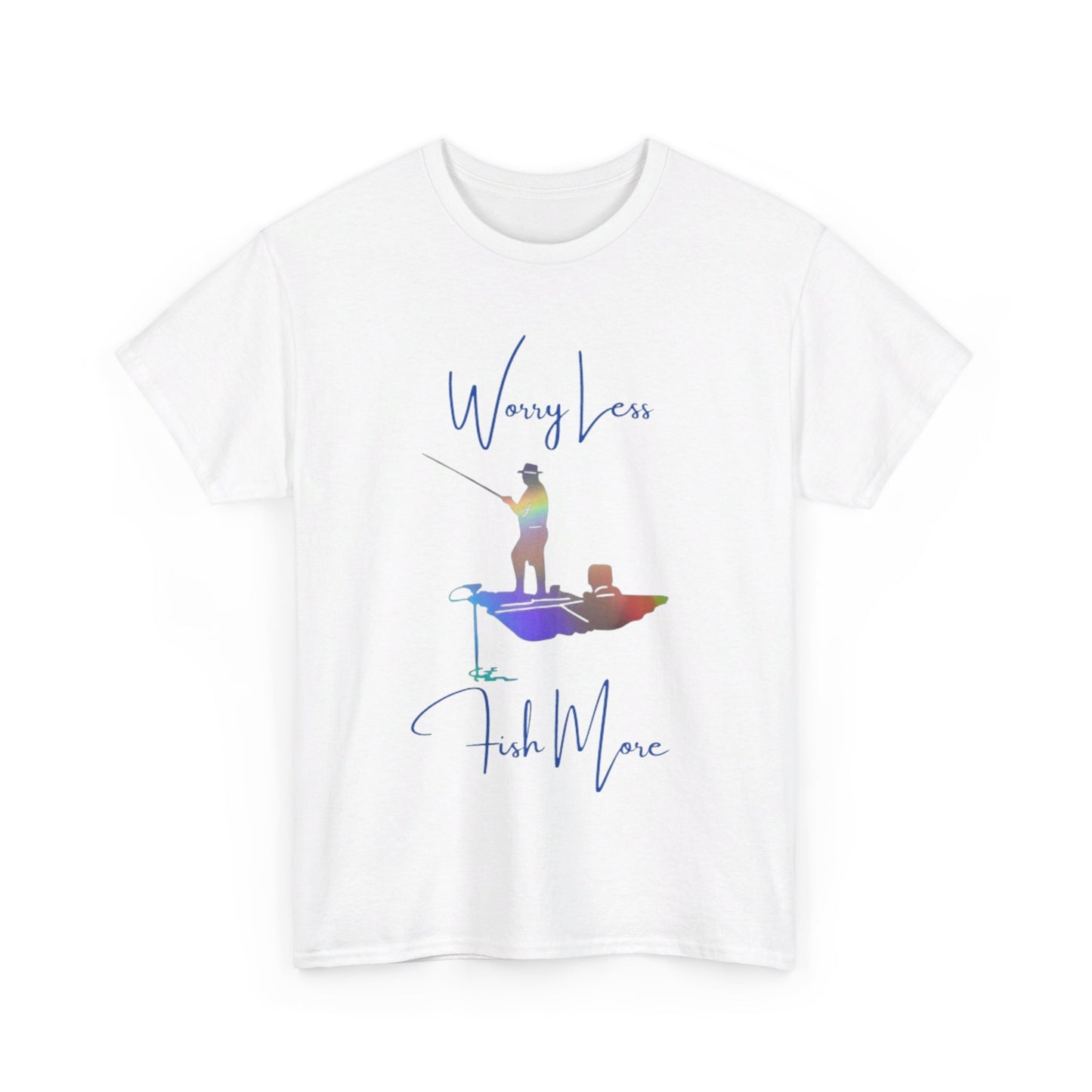 Worry less Fish more Heavy Cotton Tee