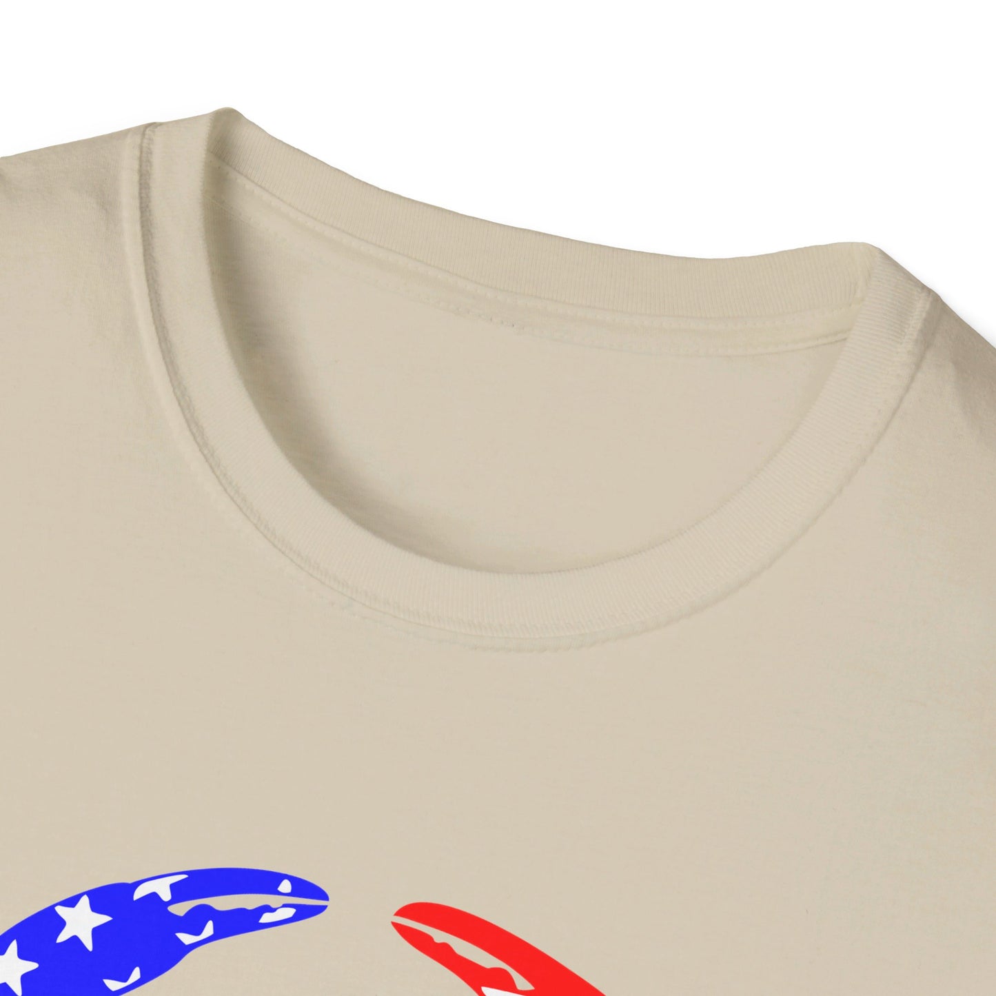 American Flag Crab Unisex Softstyle T-Shirt