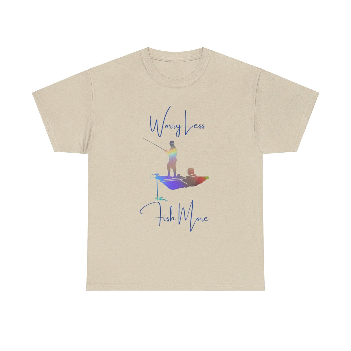 Worry less Fish more Heavy Cotton Tee