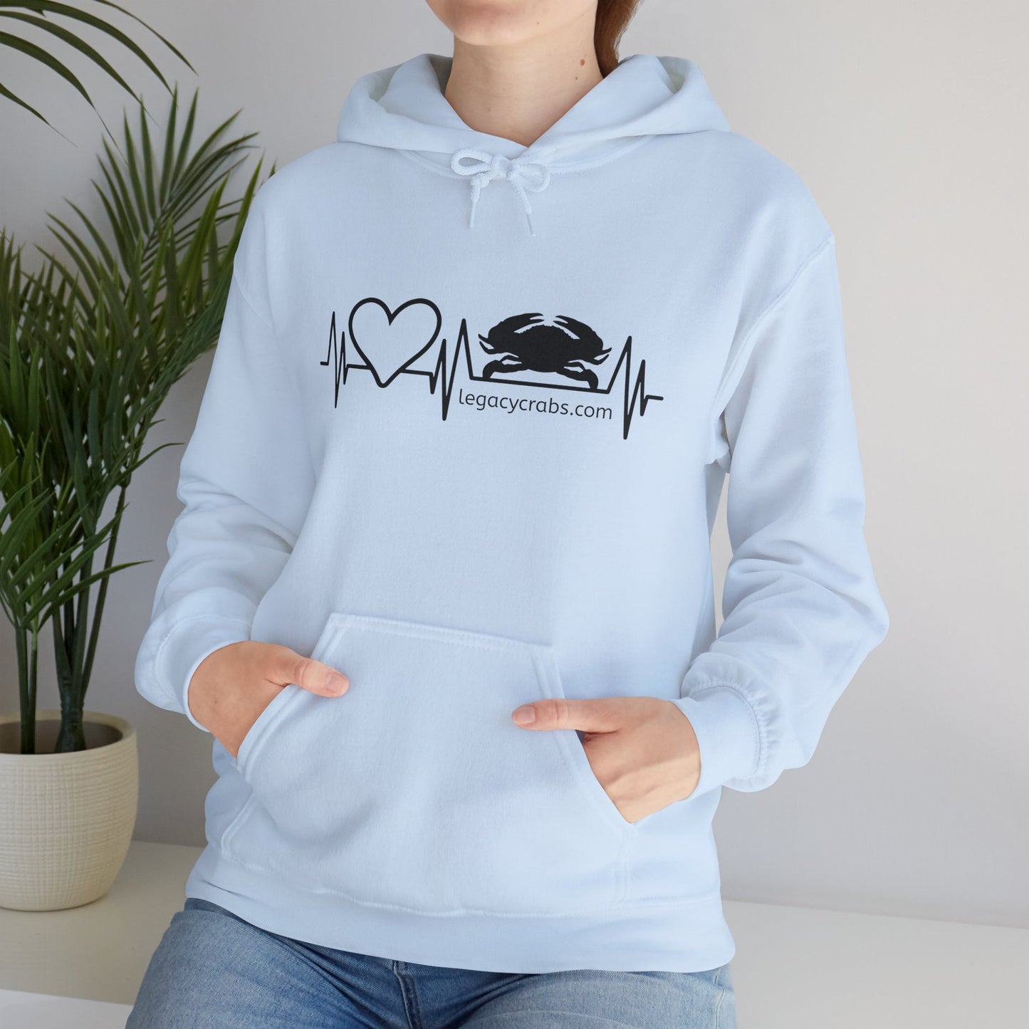 Heartbeat crab Unisex Heavy Blend™ Hooded Sweatshirt