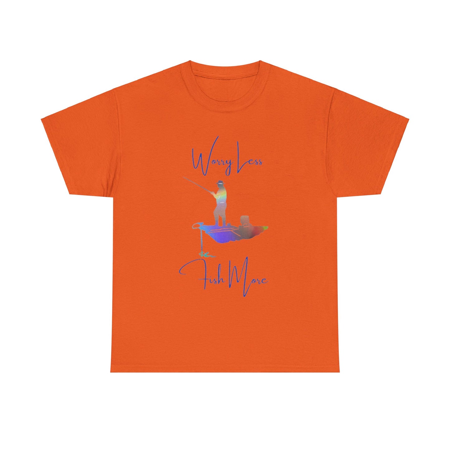 Worry less Fish more Heavy Cotton Tee